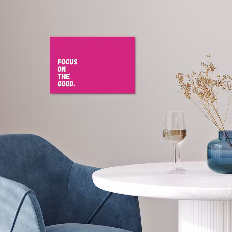 Poster - Focus on the good - Roze - Simple — 4