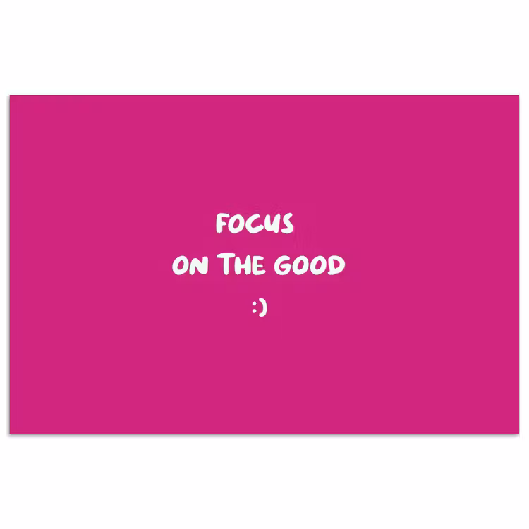 Poster - Focus - Smiley - Roze — 1