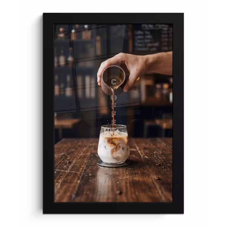 Poster met lijst - Espresso - Melk - Café — 1