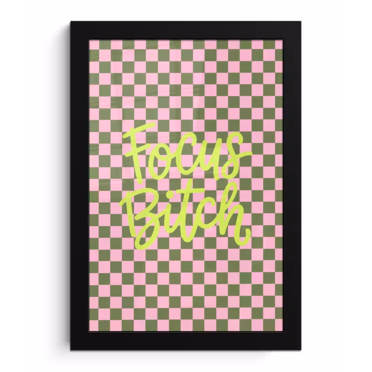 Poster met lijst - Focus - Vakken - Roze — 1