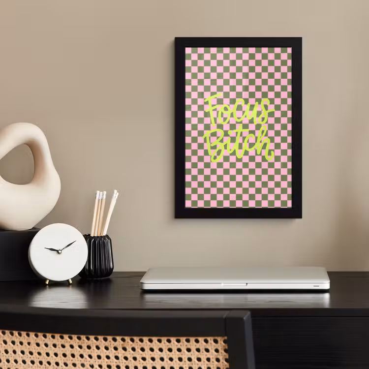 Poster met lijst - Focus - Vakken - Roze — 3