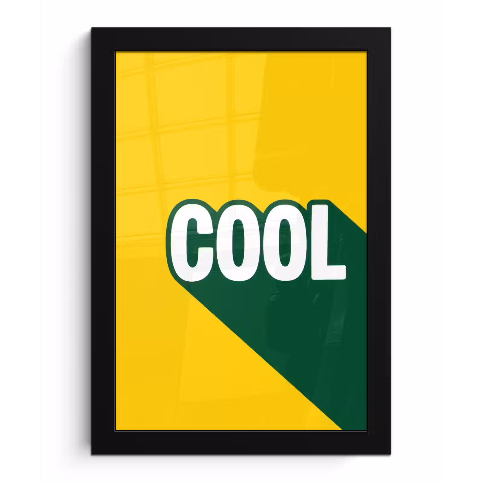 Poster met lijst - Cool - Geel - Groen — 1