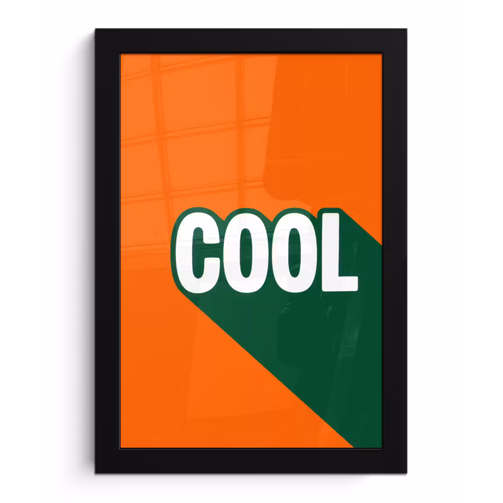 Poster met lijst - Cool - Oranje - Groen — 1