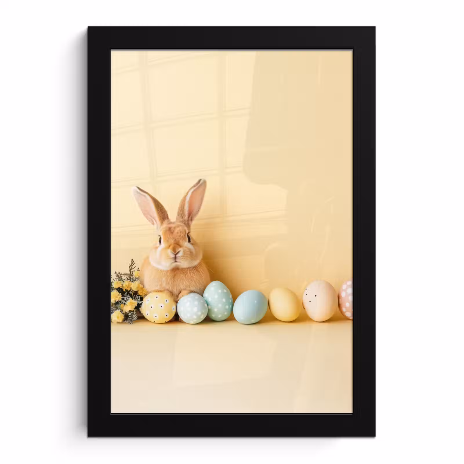 Poster met lijst - Eieren - Konijn - Pasteltinten — 1
