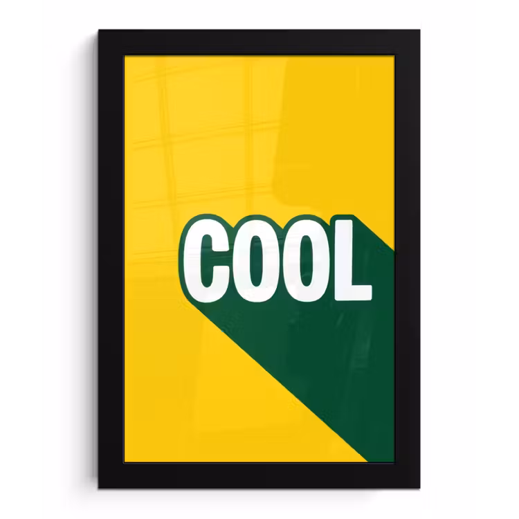 Poster met lijst - Cool - Geel - Groen — 1