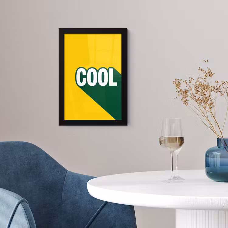 Poster met lijst - Cool - Geel - Groen — 2