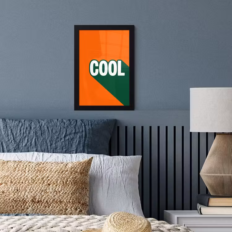 Poster met lijst - Cool - Oranje - Groen — 4