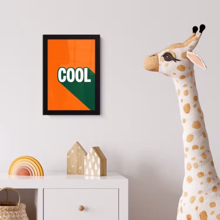 Poster met lijst - Cool - Oranje - Groen — 5