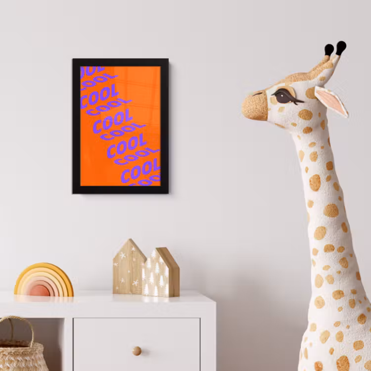 Poster met lijst - Cool - Paars - Oranje — 5