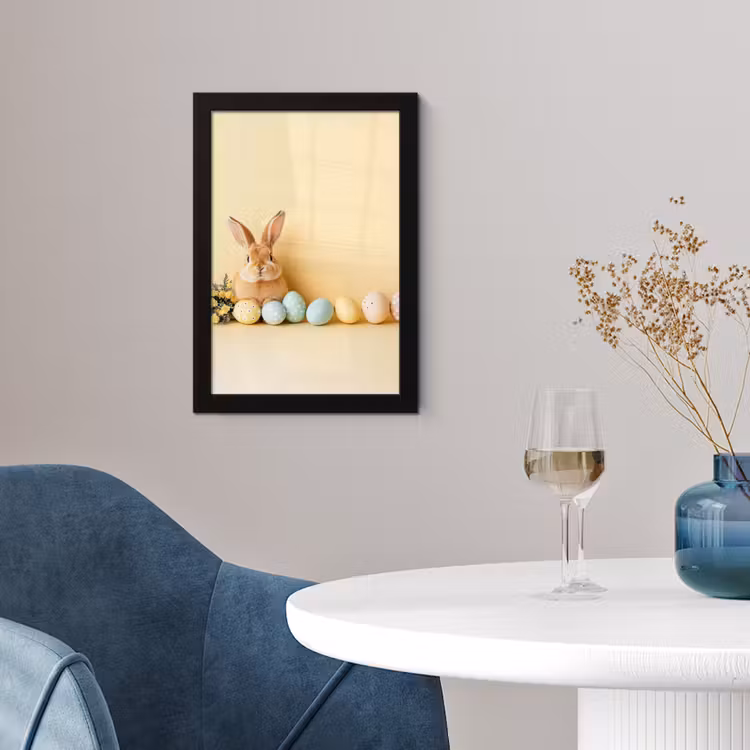 Poster met lijst - Eieren - Konijn - Pasteltinten — 2