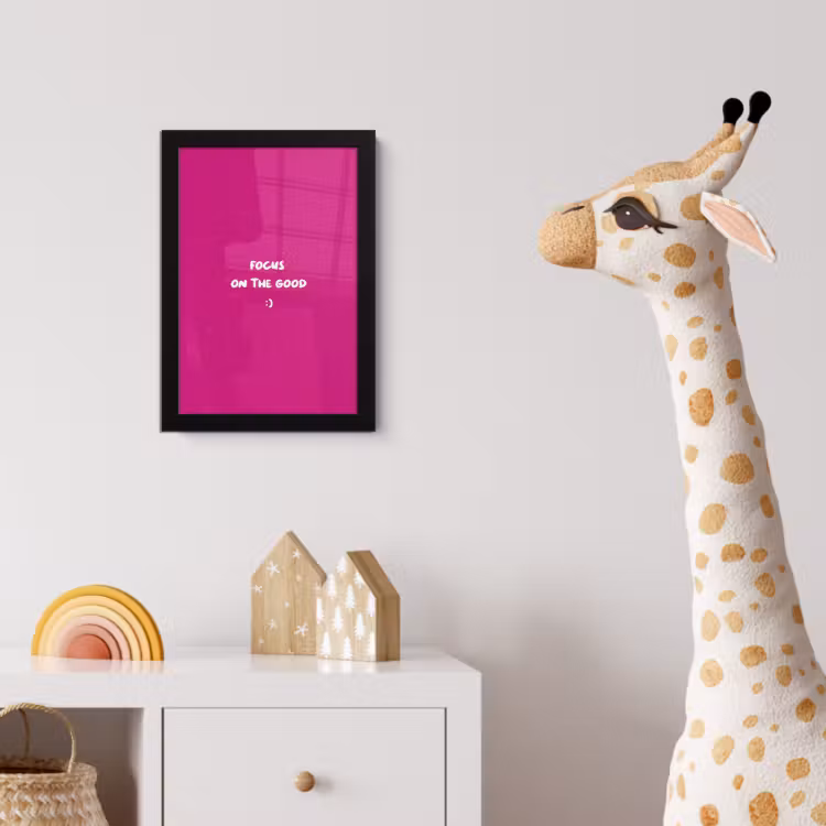 Poster met lijst - Focus - Smiley - Roze — 5