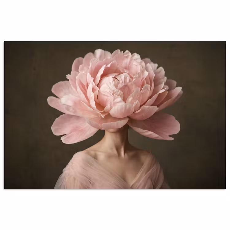 Poster - Gezicht - Roos - Roze — 1