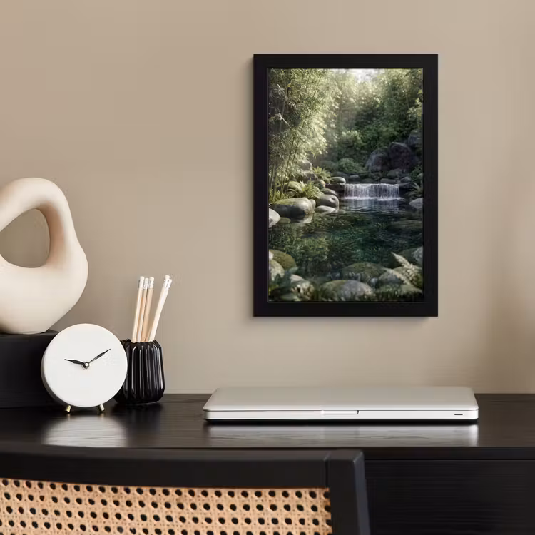Poster met lijst - Beek - Waterval - Natuur - Groen — 3