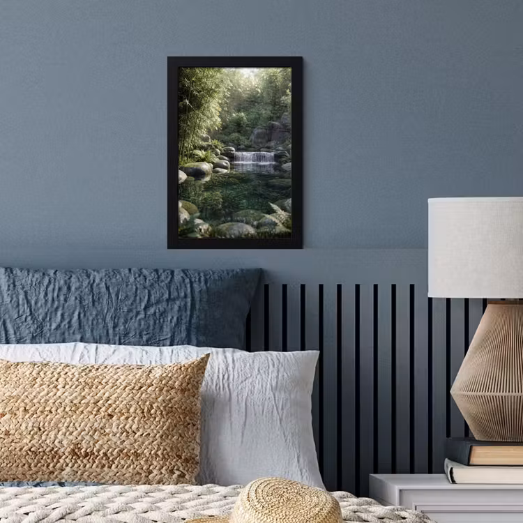 Poster met lijst - Beek - Waterval - Natuur - Groen — 4