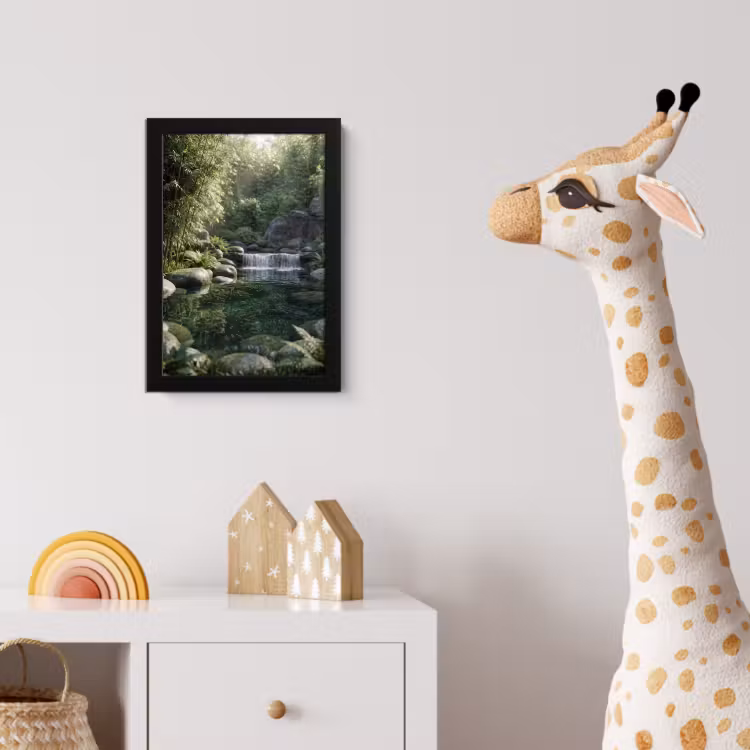 Poster met lijst - Beek - Waterval - Natuur - Groen — 5