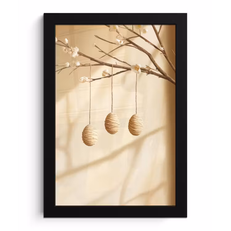 Poster met lijst - Beige - Paastak - Eieren — 1