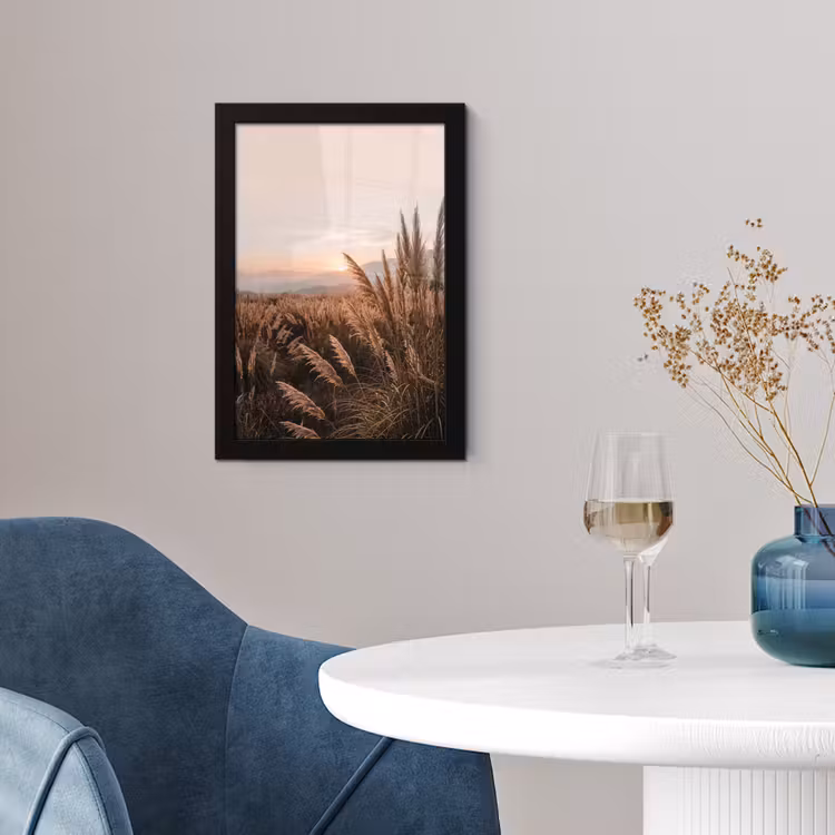 Poster met lijst - Gras - Veld - Zon - Natuur — 2