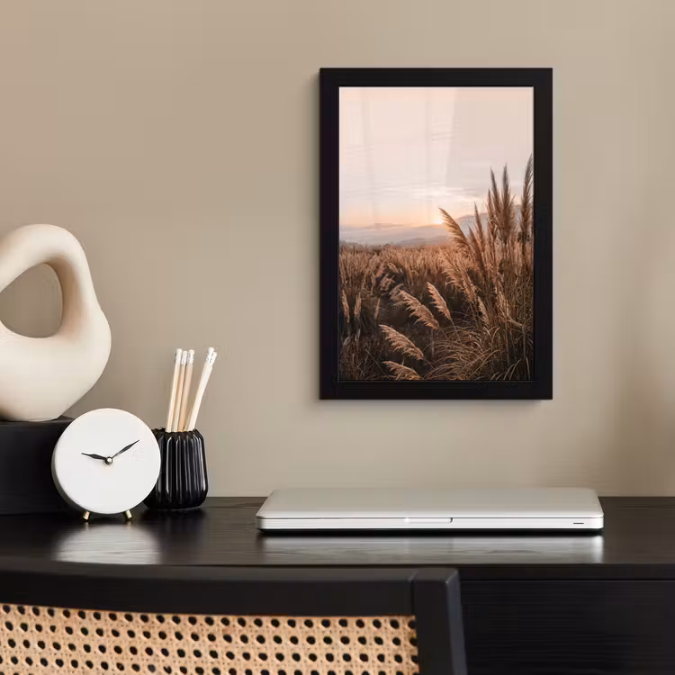 Poster met lijst - Gras - Veld - Zon - Natuur — 3