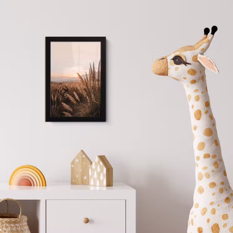Poster met lijst - Gras - Veld - Zon - Natuur — 5