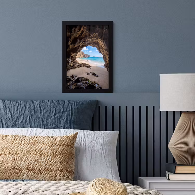 Poster met lijst - Grot - Strand - Zee - Blauw — 4
