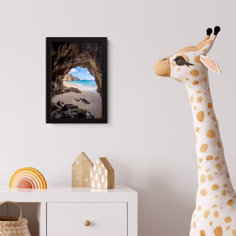 Poster met lijst - Grot - Strand - Zee - Blauw — 5
