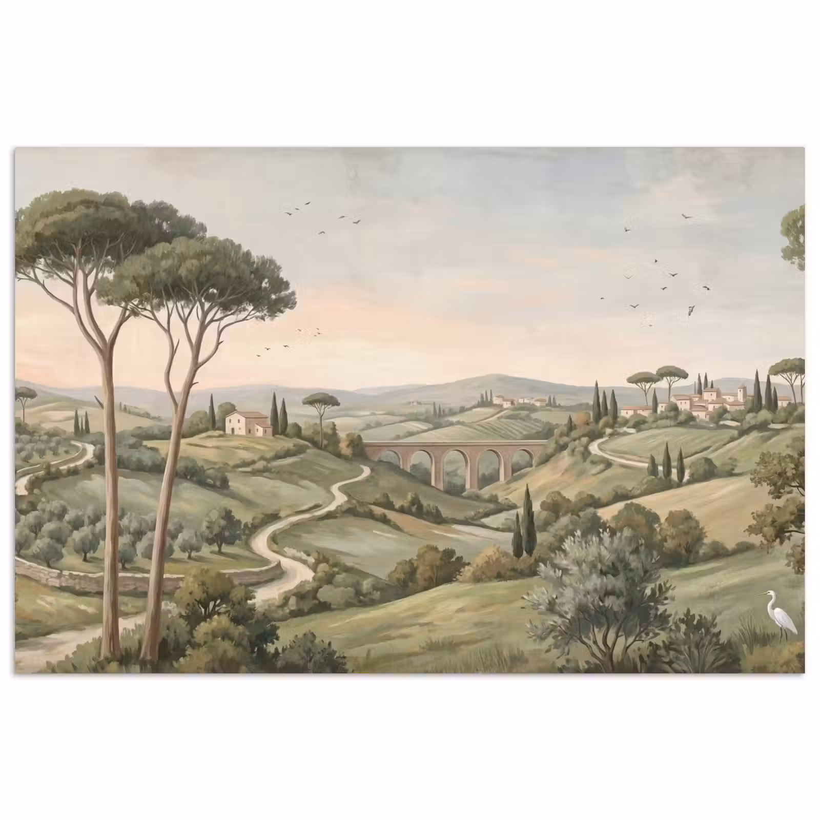 Poster - Landschap - Heuvels - Zandpad - Groen — 1