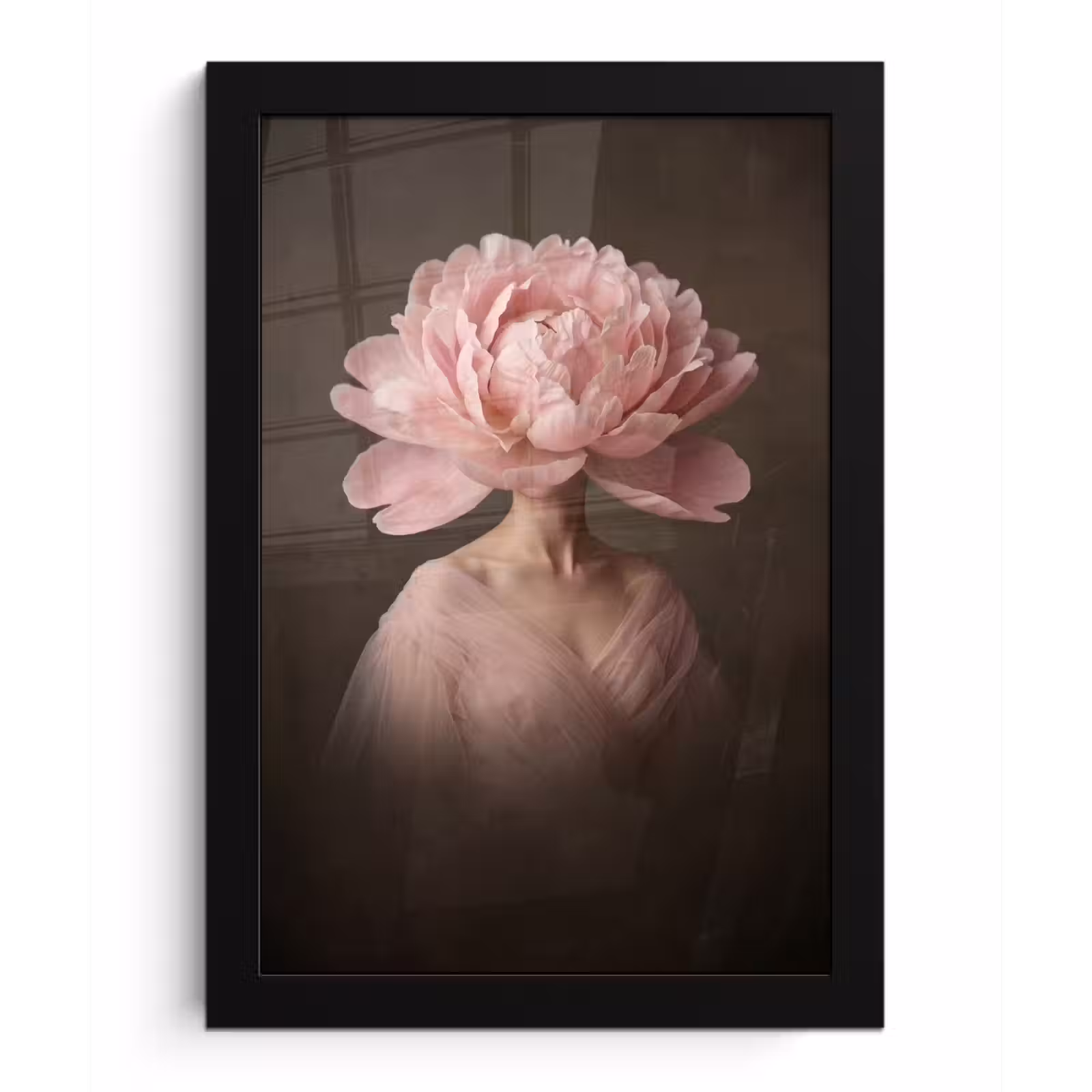Poster met lijst - Gezicht - Roos - Roze — 1