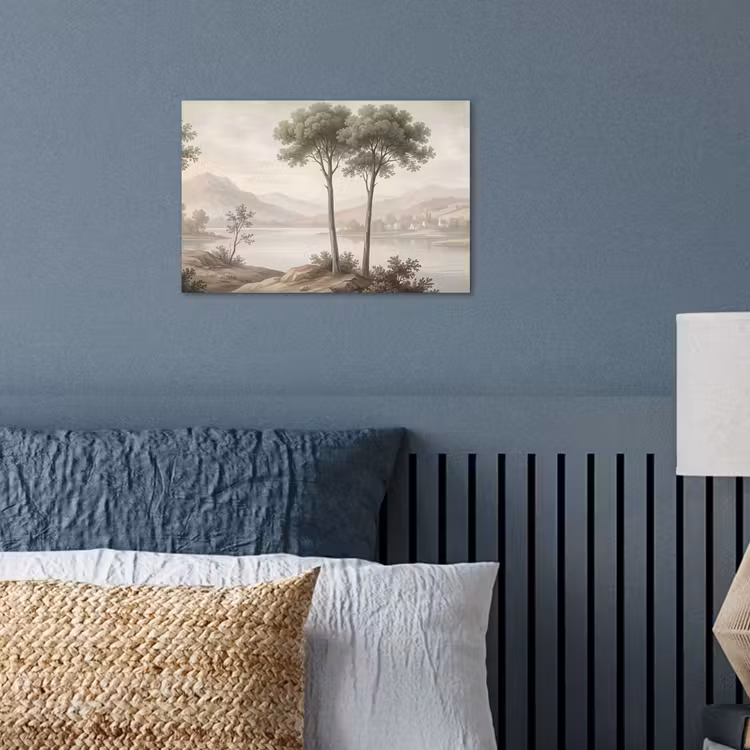 Poster - Bomen - Meer - Bergen - Illustratie — 3