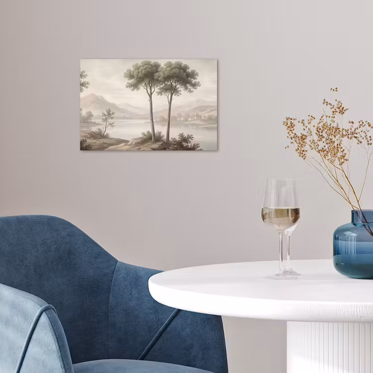 Poster - Bomen - Meer - Bergen - Illustratie — 4