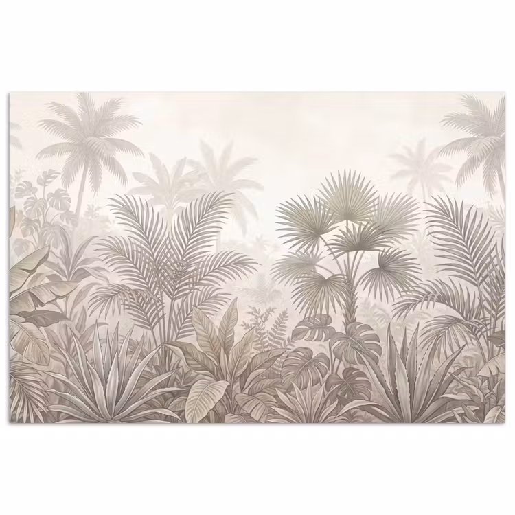 Poster - Jungle - Tropisch - Natuur -Vintage - Beige — 1