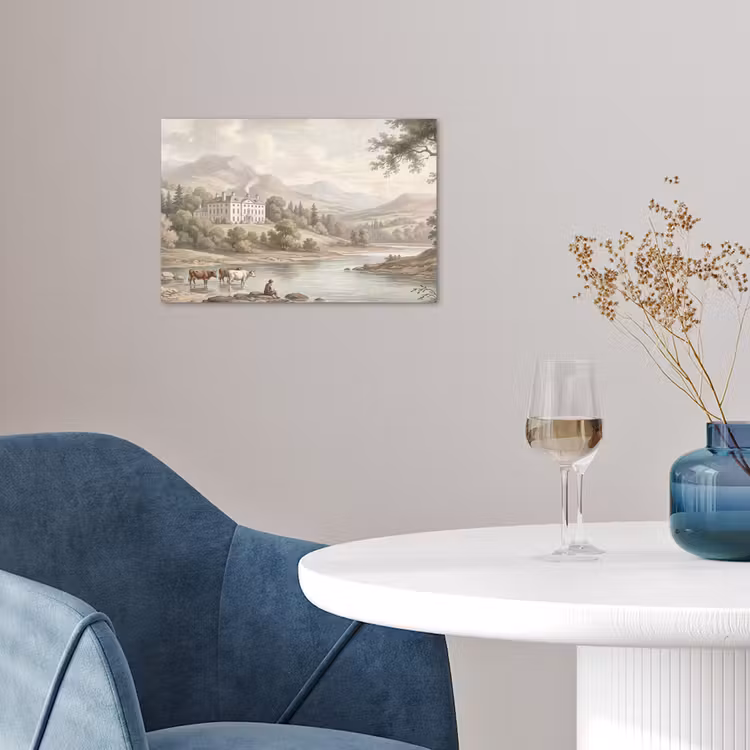Poster - Landhuis - Rivier - Vee — 4