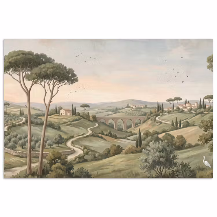 Poster - Landschap - Heuvels - Zandpad - Groen — 1