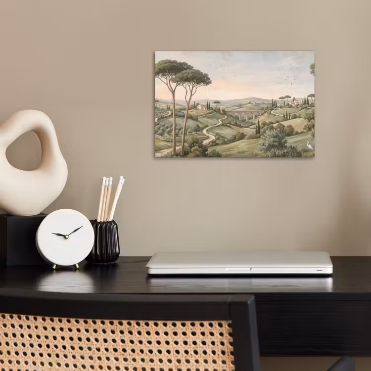 Poster - Landschap - Heuvels - Zandpad - Groen — 2
