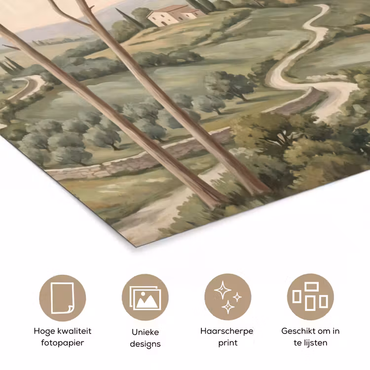 Poster - Landschap - Heuvels - Zandpad - Groen — 5
