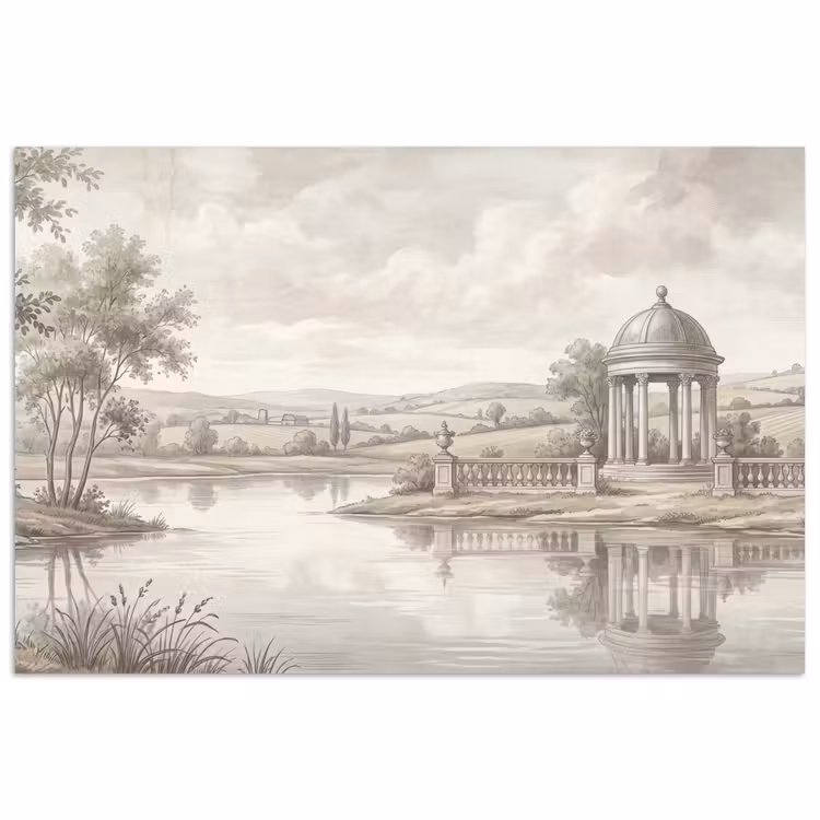 Poster - Landschap - Water - Natuur - Sepia — 1
