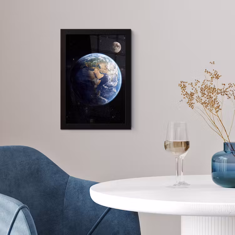 Poster met lijst - Aarde - Ruimte - Blauw - Groen — 2