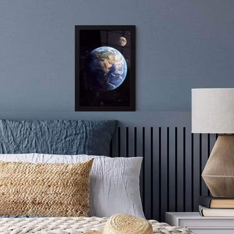Poster met lijst - Aarde - Ruimte - Blauw - Groen — 4