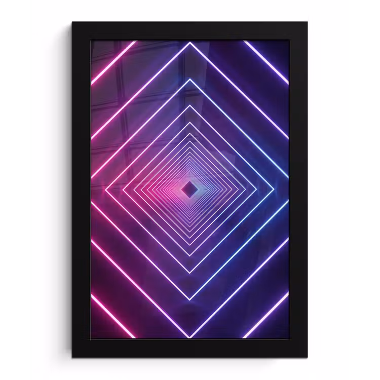Poster met lijst - Driedimensionaal - Tunnel - Ruimte — 1