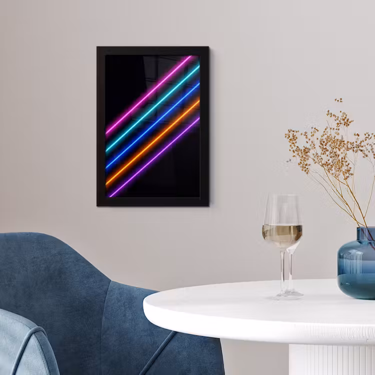 Poster met lijst - Esthetiek - Retro - Neon — 2