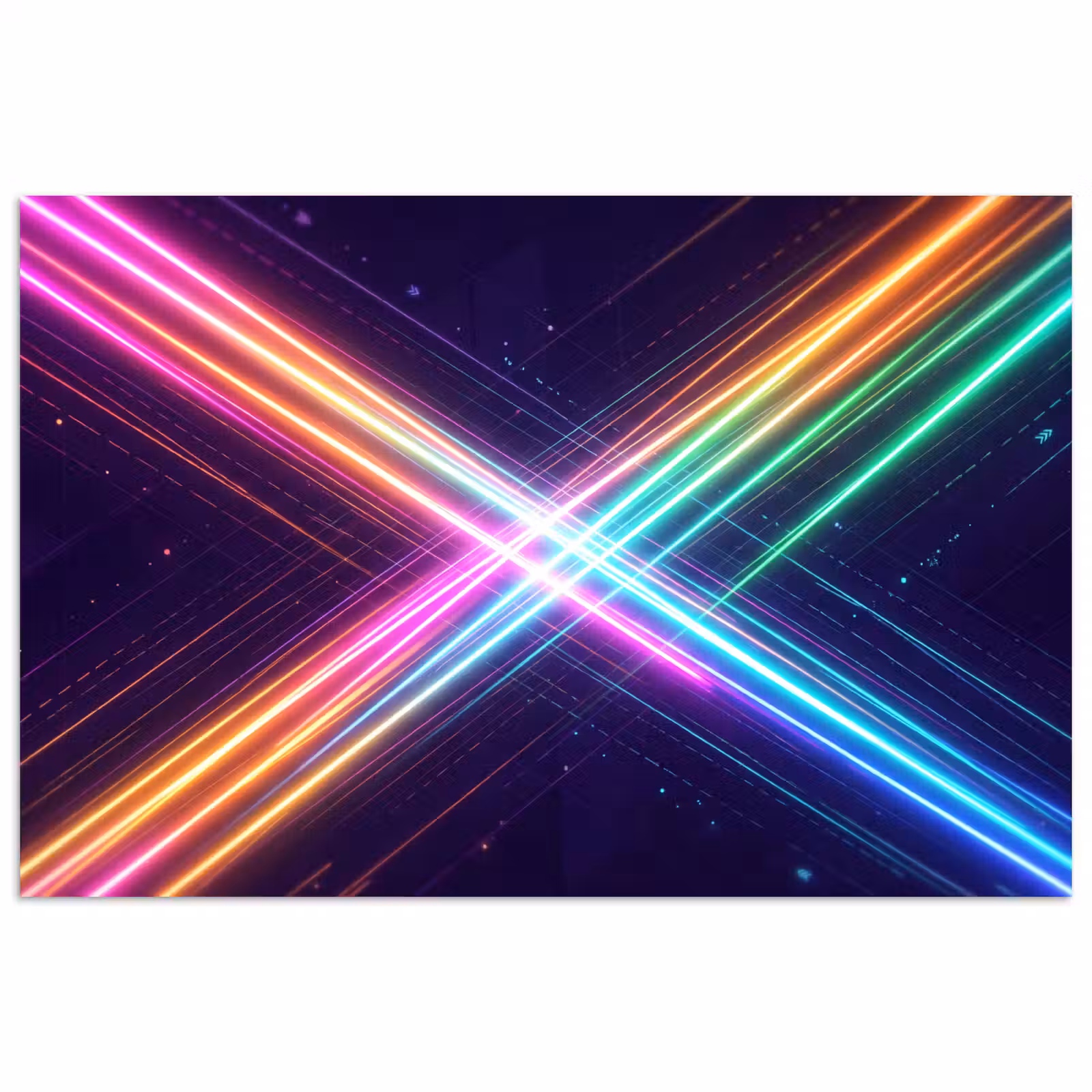 Poster - Kruisen - Lasterstralen - Neon — 1