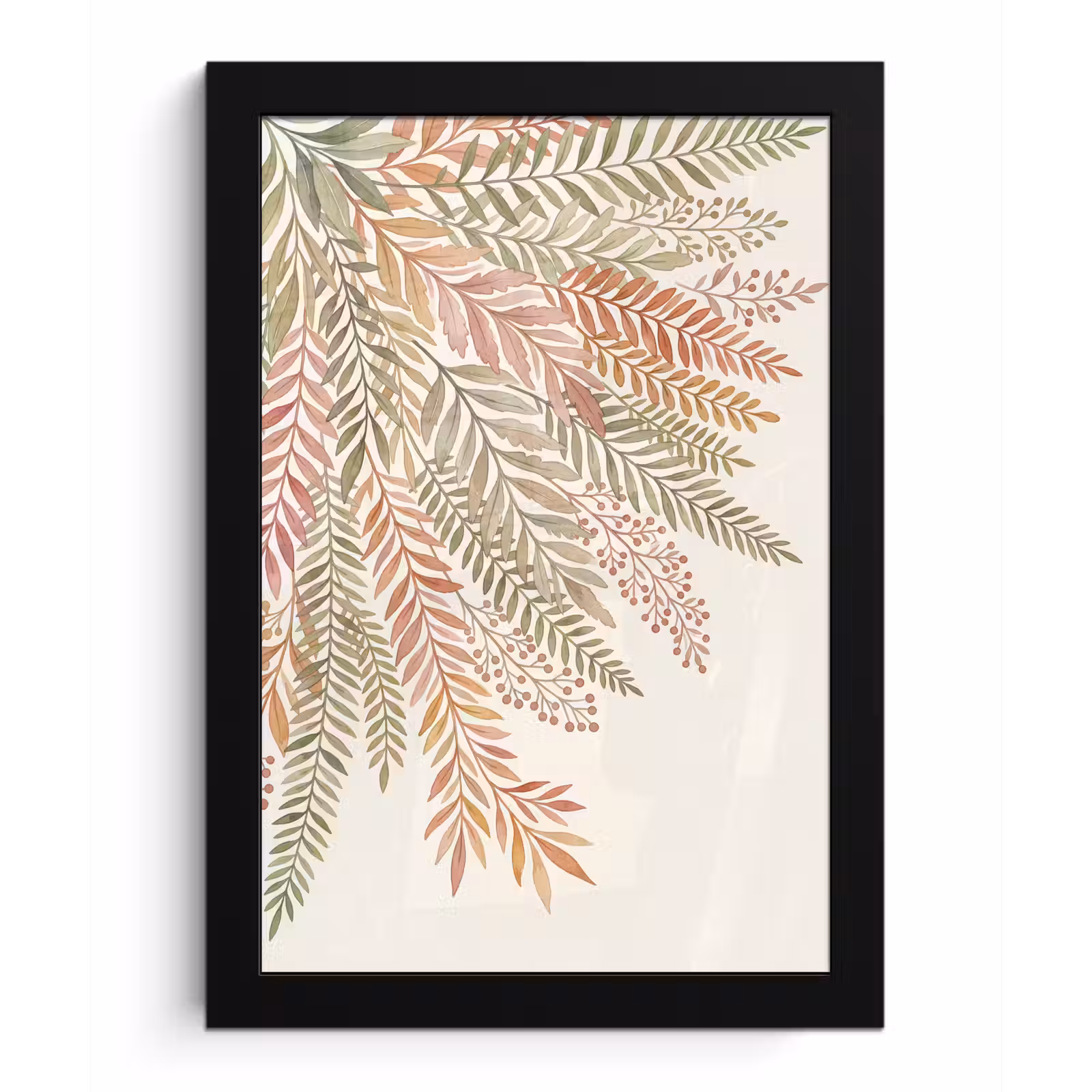 Poster met lijst - Botanisch - Aquarel - Kleurrijk — 1