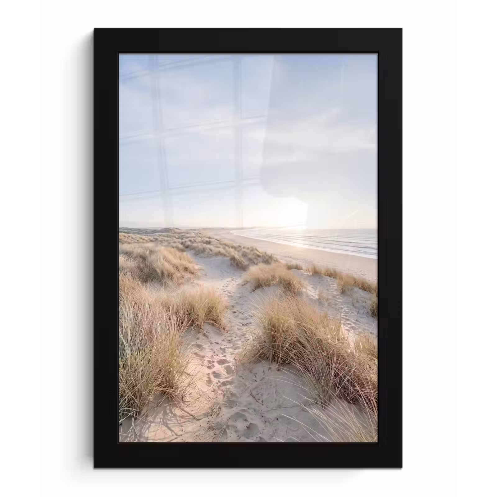Poster met lijst - Duinen - Strand - Beige — 1