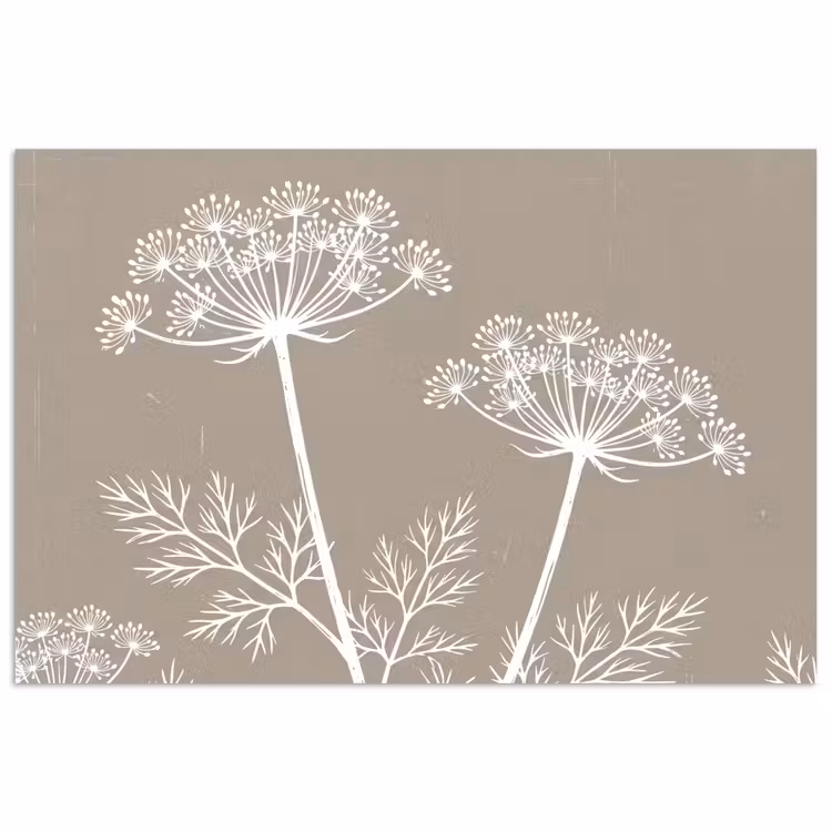 Poster - Grafisch - Fluitenkruid - Taupe — 1