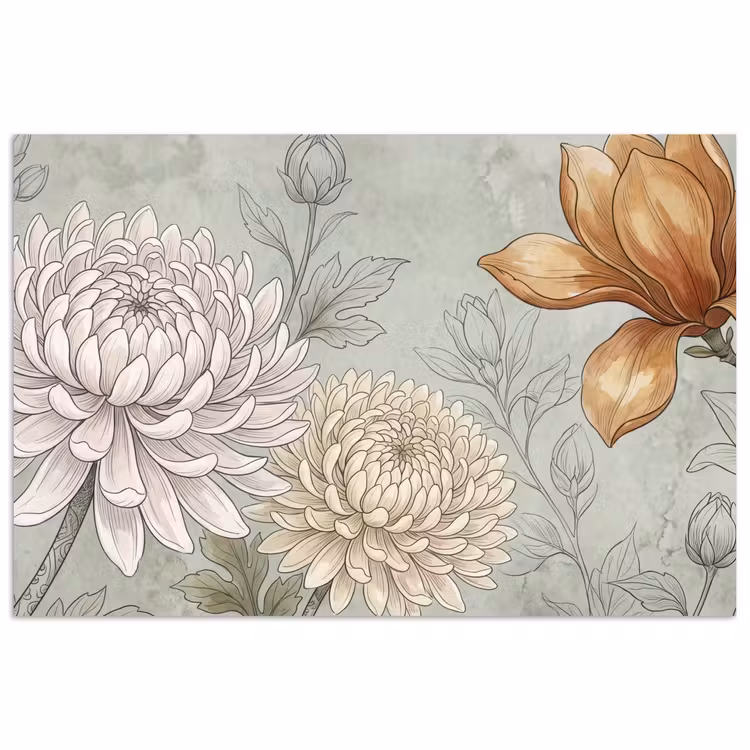 Poster - Illustratie - Bloemen - Groen — 1
