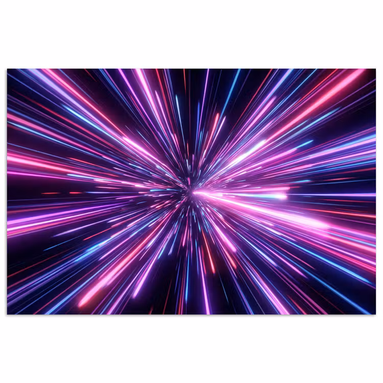 Poster - Lichtsnelheid - Ruimte - Roze - Paars — 1