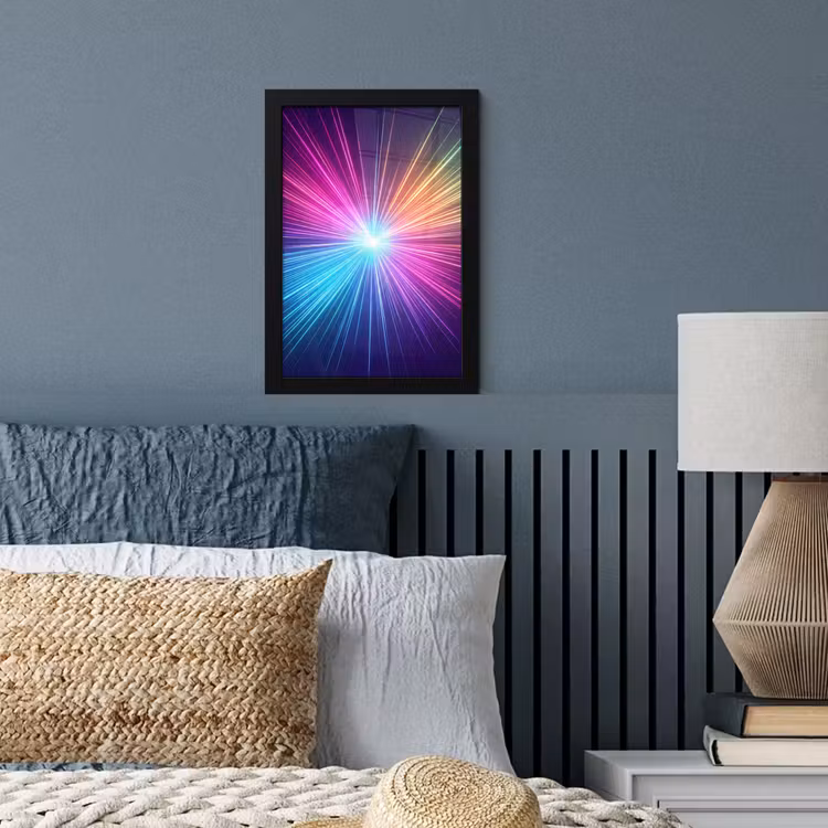 Poster met lijst - Abstract - Light - Burst - Modern - Colorful — 4