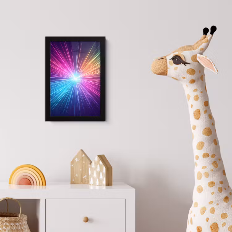Poster met lijst - Abstract - Light - Burst - Modern - Colorful — 5