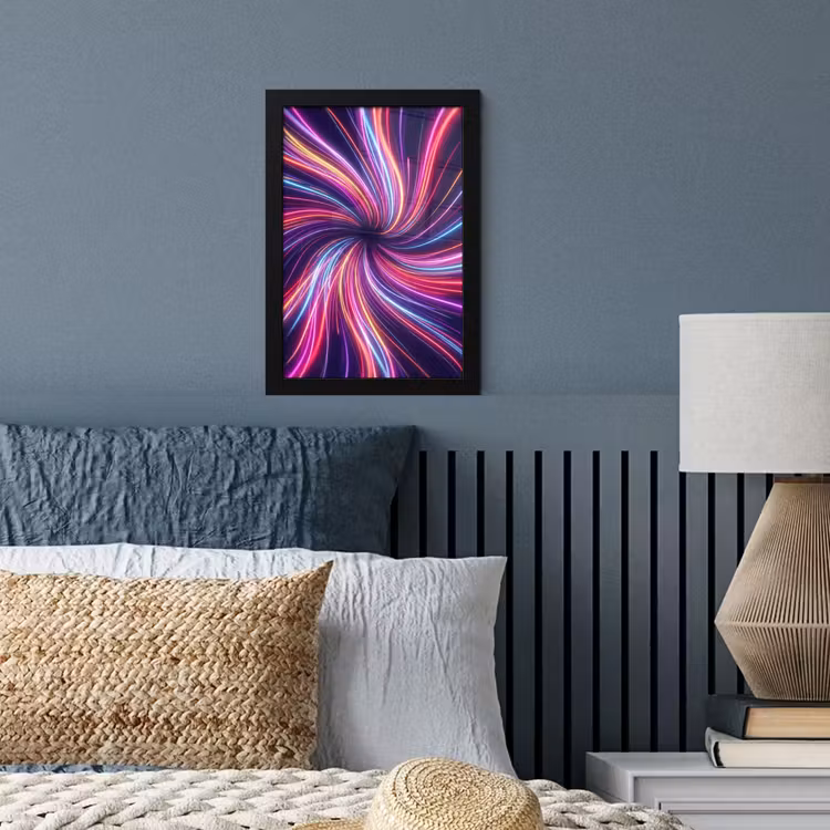Poster met lijst - Abstract - Swirl - Futuristic - Neon — 4