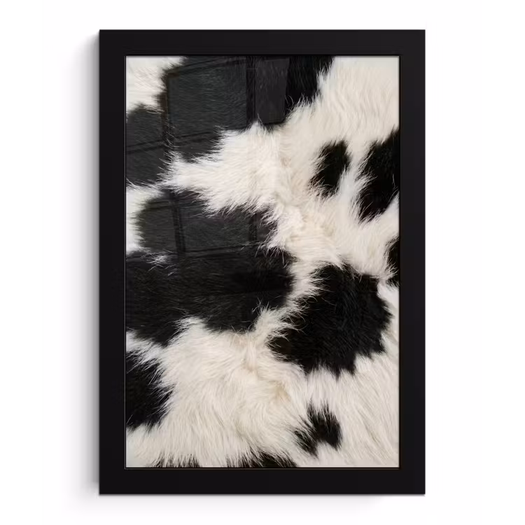 Poster met lijst - Bont - Textuur - Zwart - Wit — 1