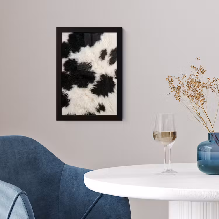 Poster met lijst - Bont - Textuur - Zwart - Wit — 2